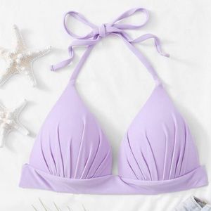 Purple Halter Bathing Suit Top